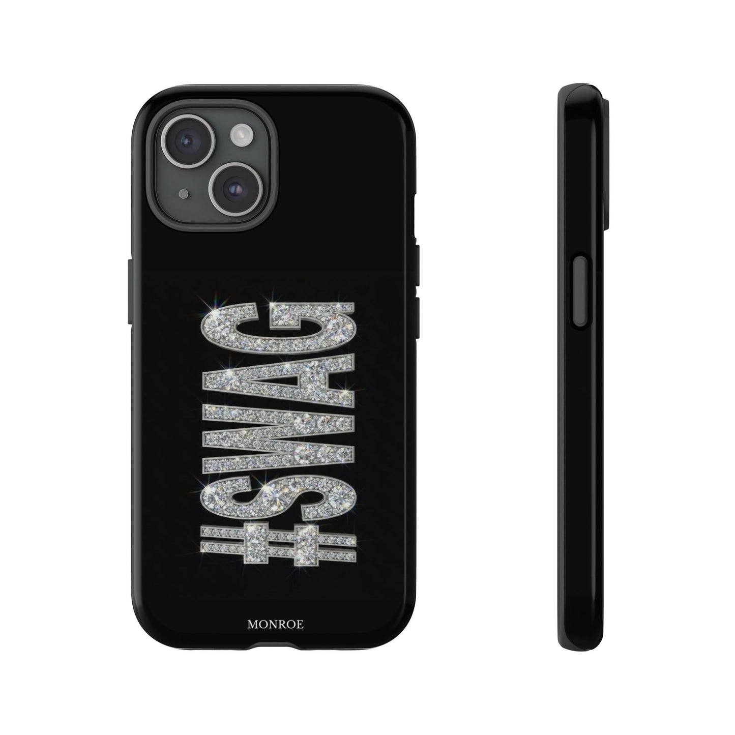 “#SWAG” Black Bling Tough Case