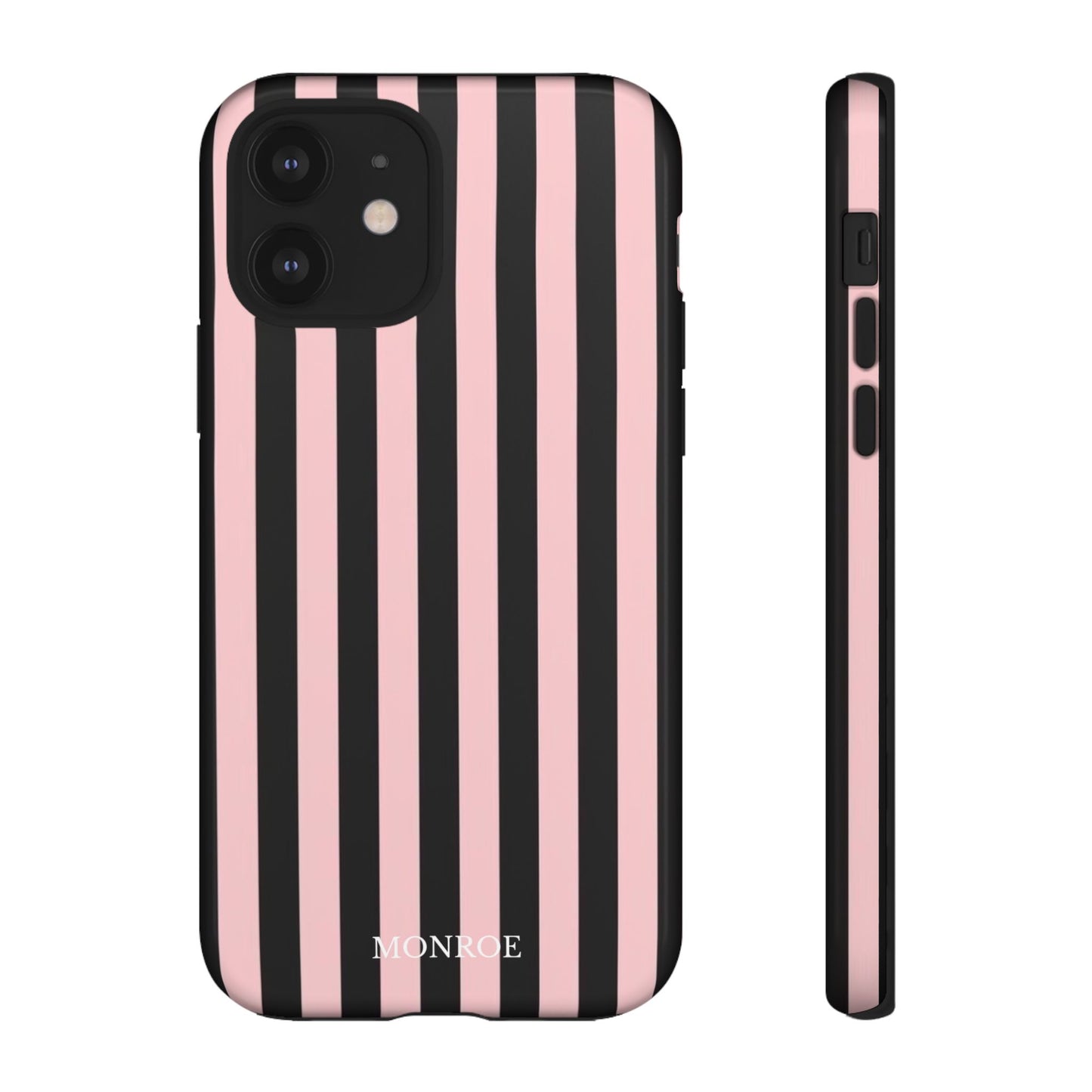 Striped Pink & Black Tough Case