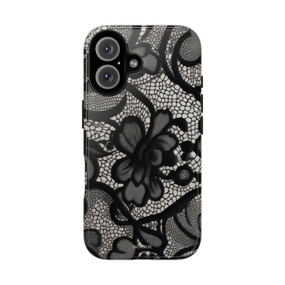 Black Vintage Lace Tough Case