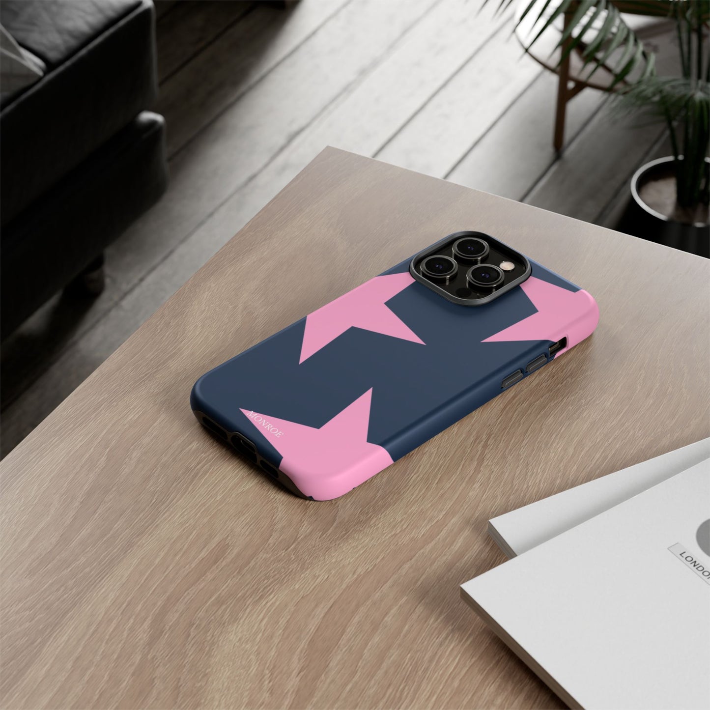 Navy & Pink Star Tough Cover