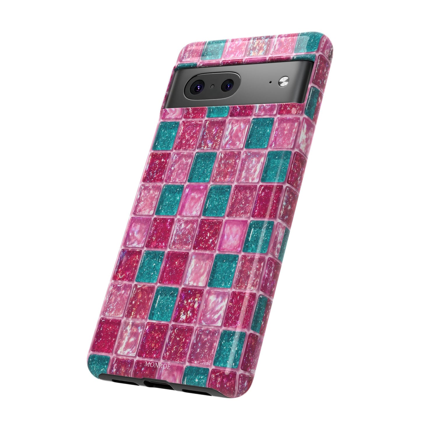 Pink Teal Mosaic Tough Case