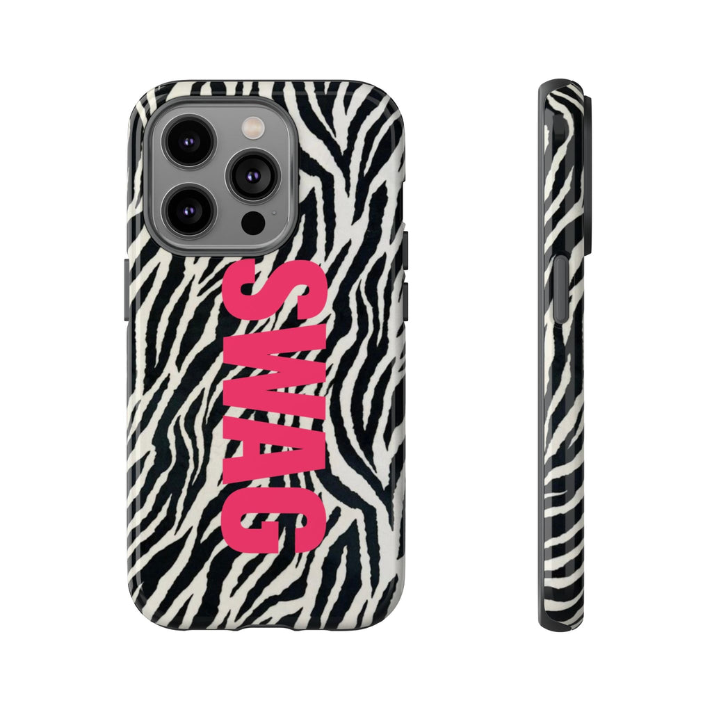 'SWAG' Zebra Print Tough Case