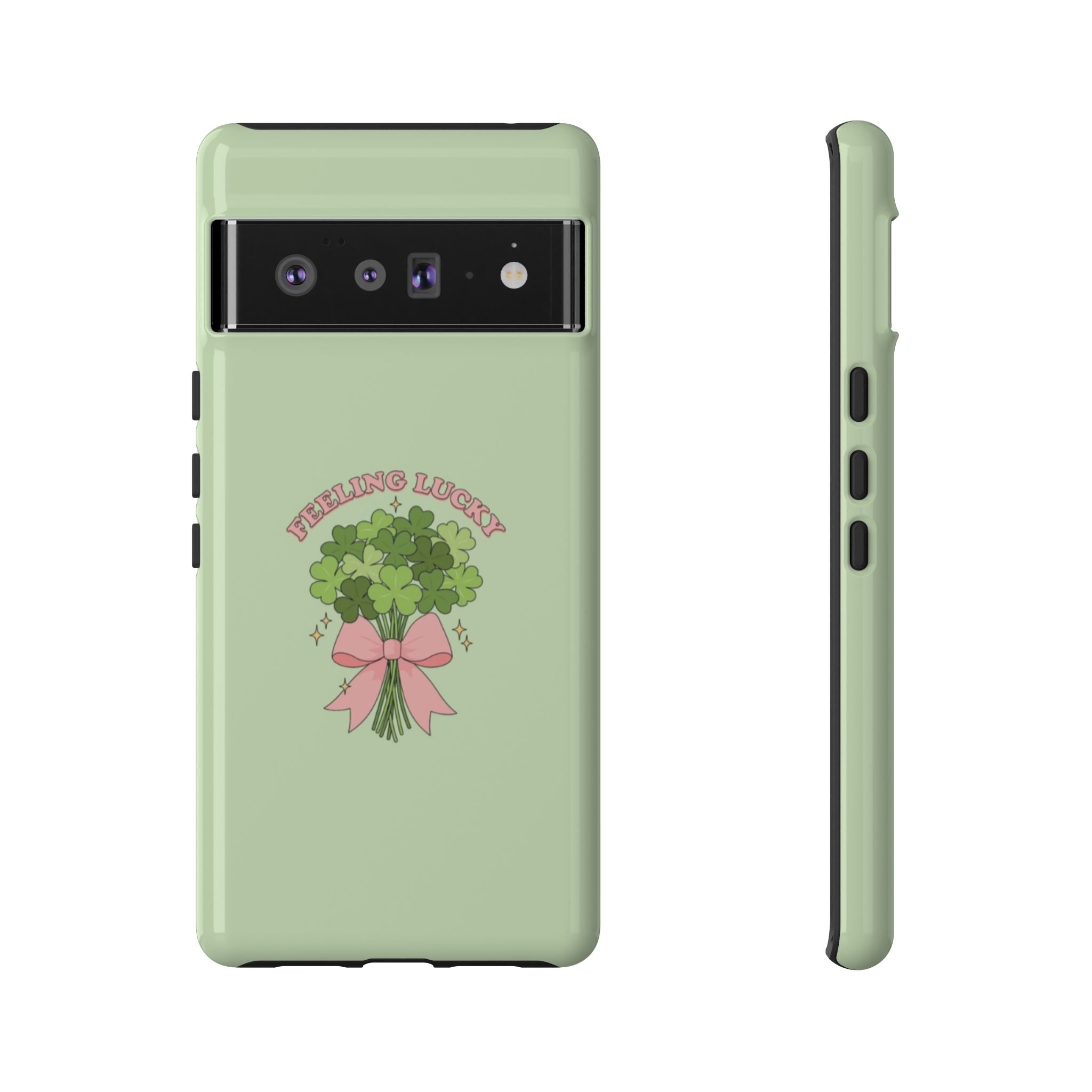 ‘Feeling Lucky' Clover Bouquet Tough Phone Case