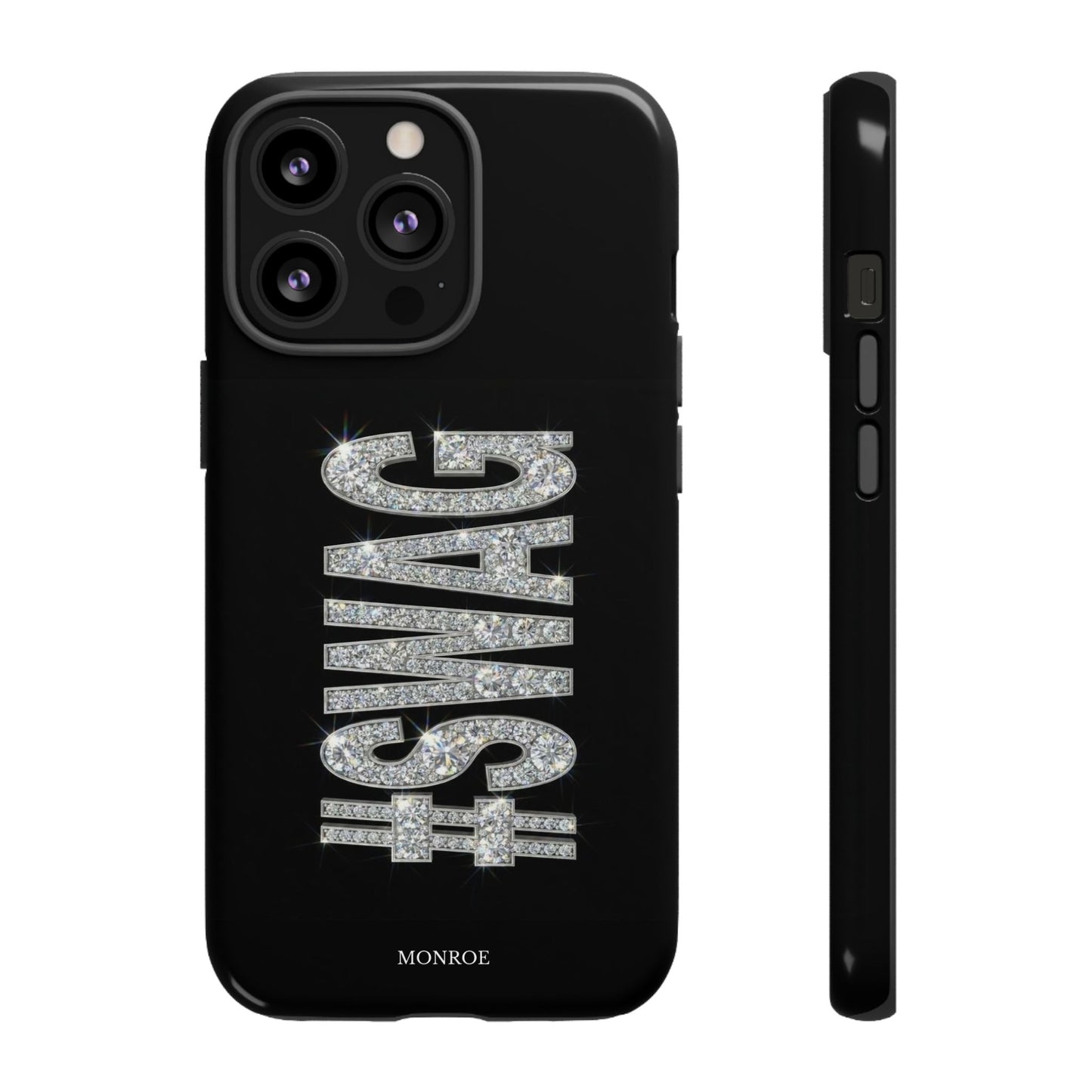 “#SWAG” Black Bling Tough Case