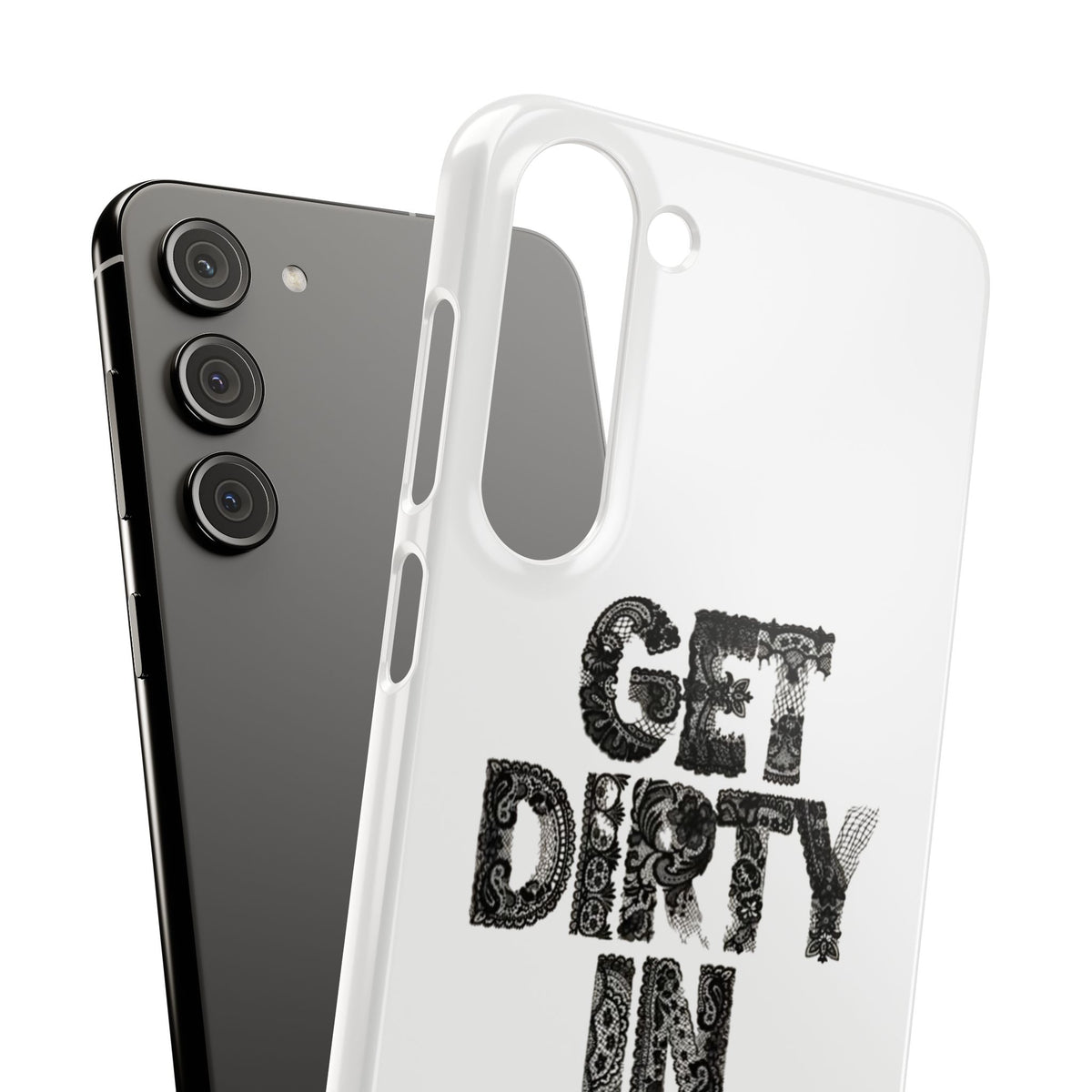 Get Dirty in Paris White Snap Case
