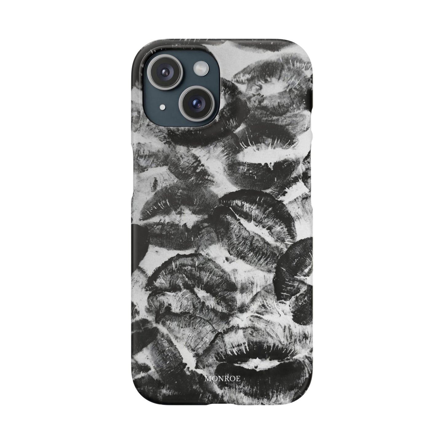 Black & White Kiss Print Case