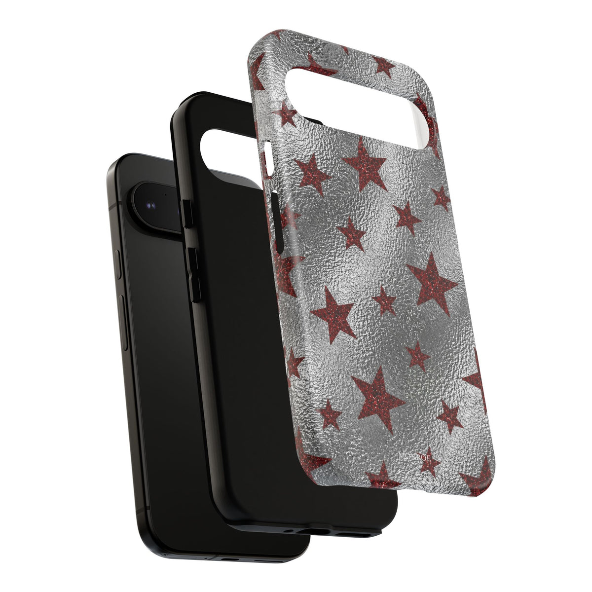 Silver Red Starry Tough Case