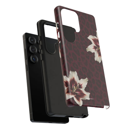 Burgundy Lily Leopard Tough Case