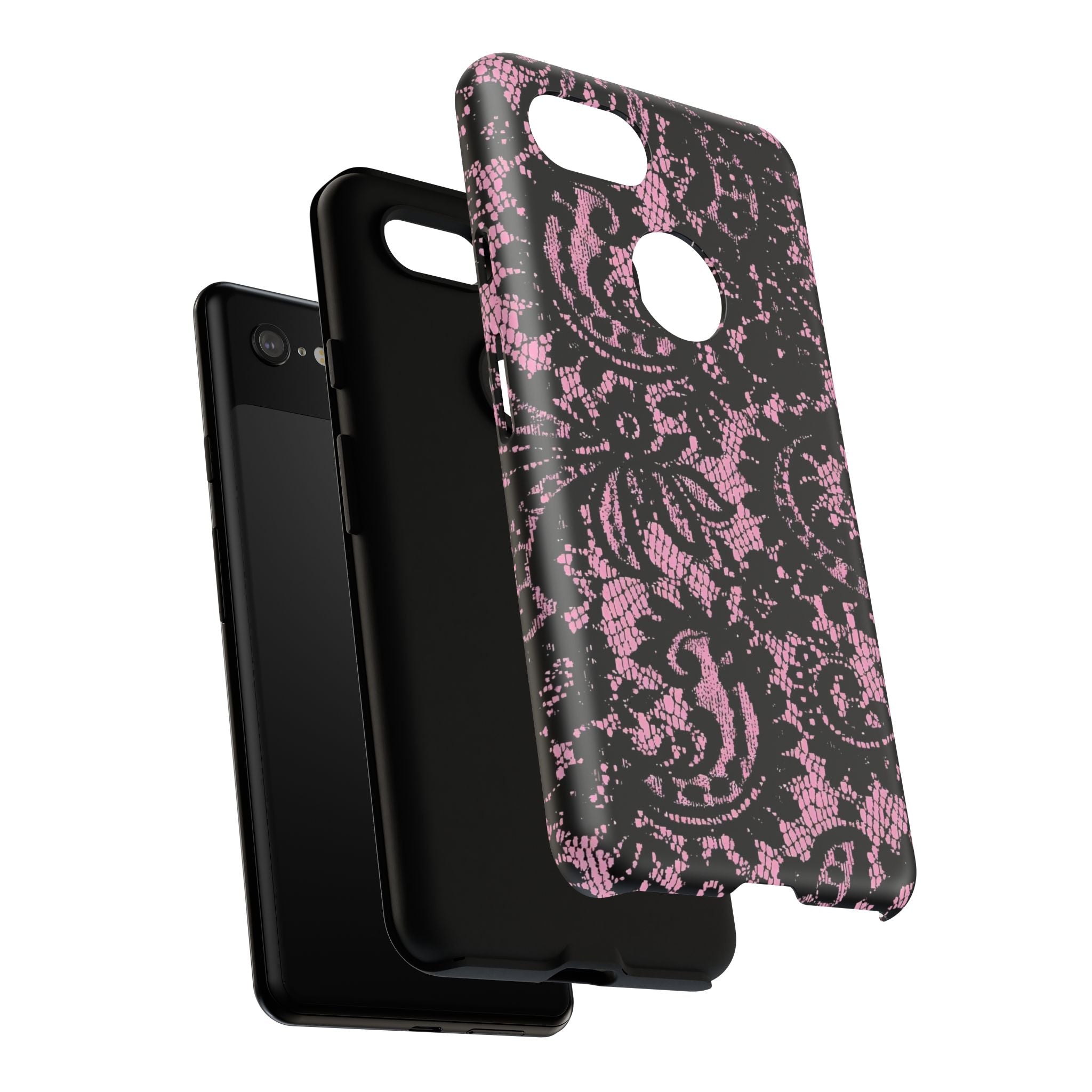 Pink Lace Pattern Tough Phone Case