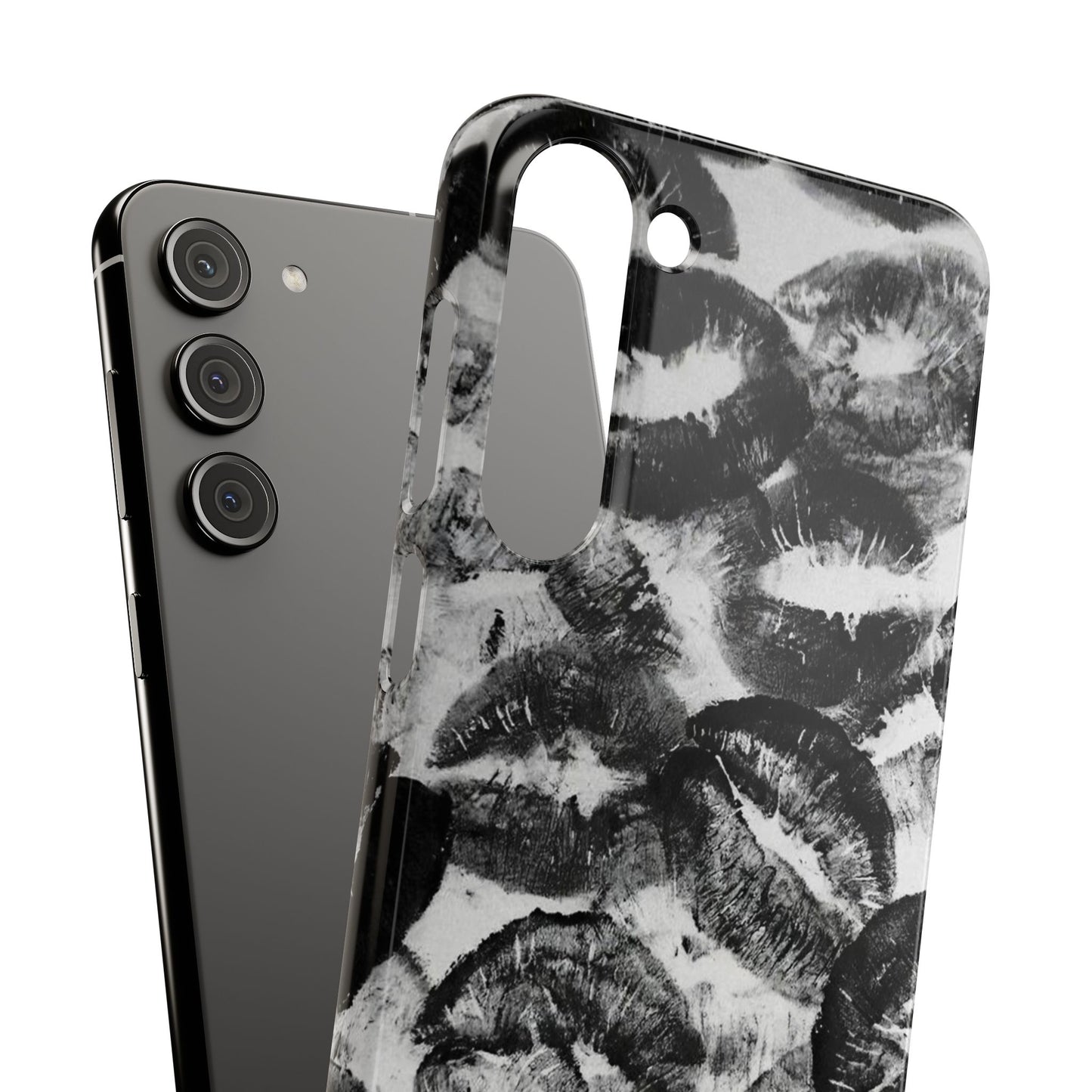 Black & White Kiss Print Case