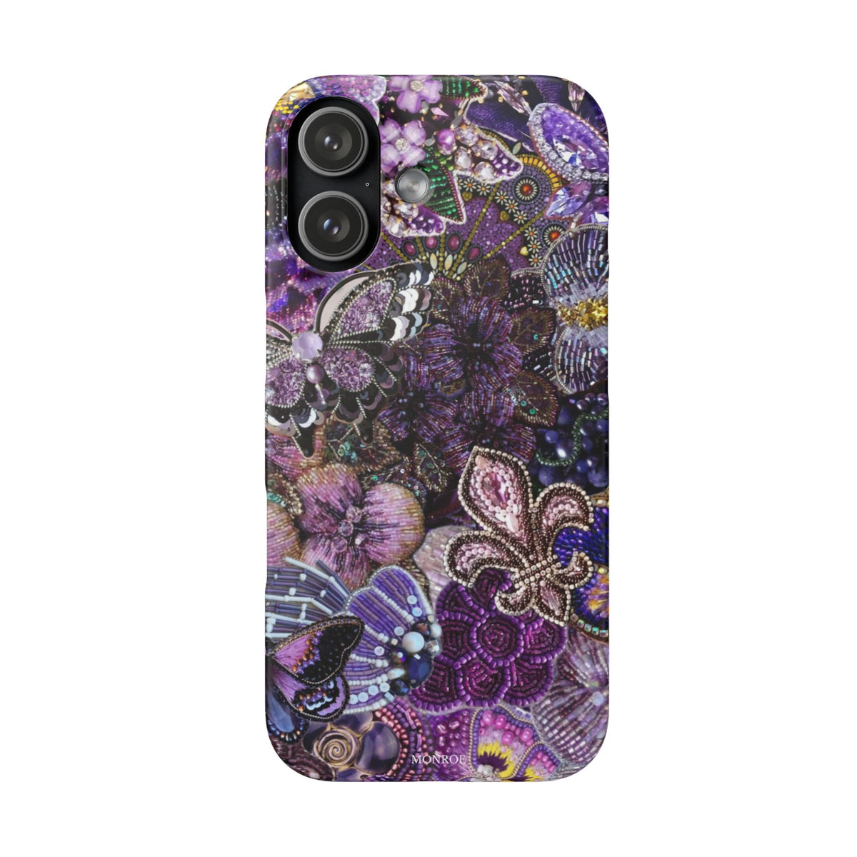 Purple Floral Butterfly Case
