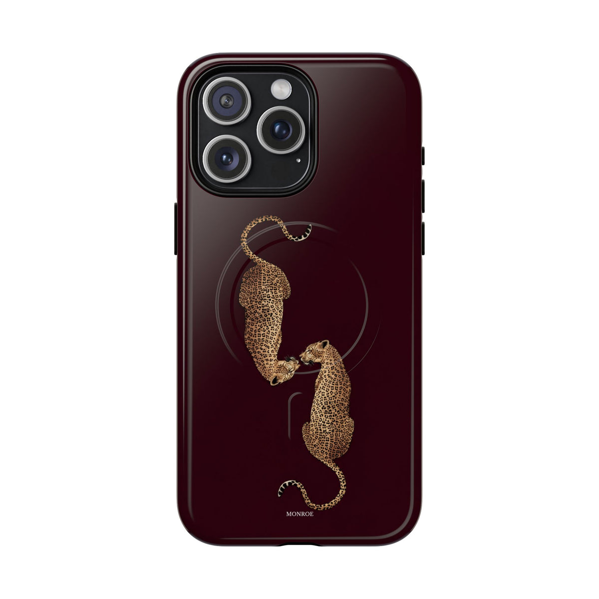 Burgundy Leopard Duo MagSafe Case