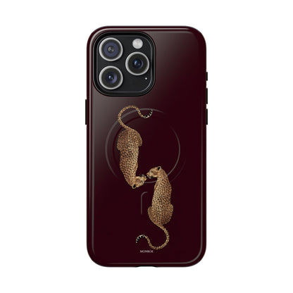 Burgundy Leopard Duo MagSafe Case