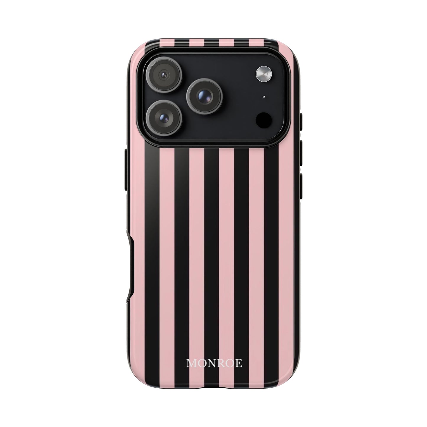 Striped Pink & Black Tough Case