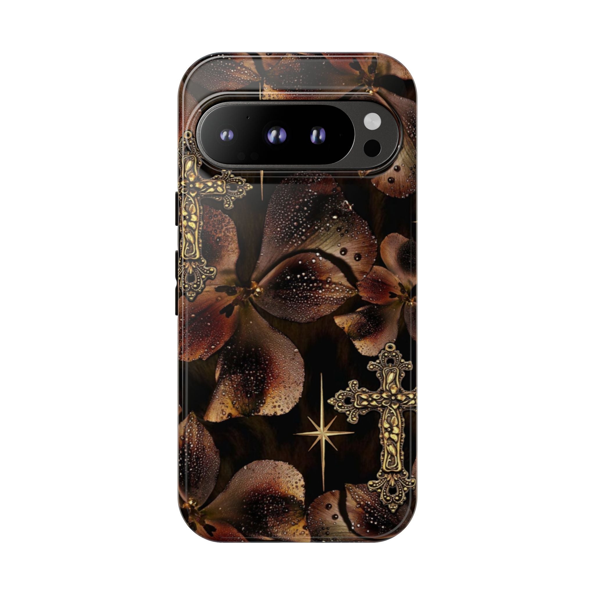 Floral Cross Pattern Tough Case