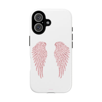 White & Pink Wings Tough Case