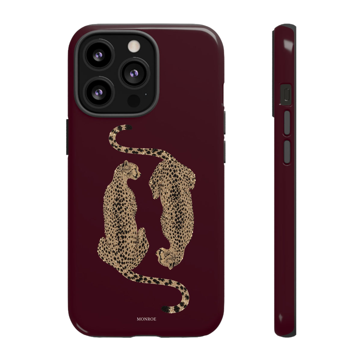 Burgundy Cheetah Tough Case