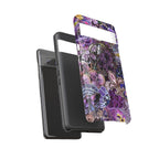 Purple Fleur-de-Lis Floral Tough Phone Case