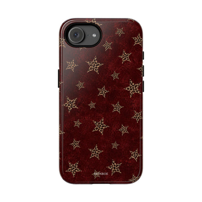 Burgundy Leopard Star Tough Case
