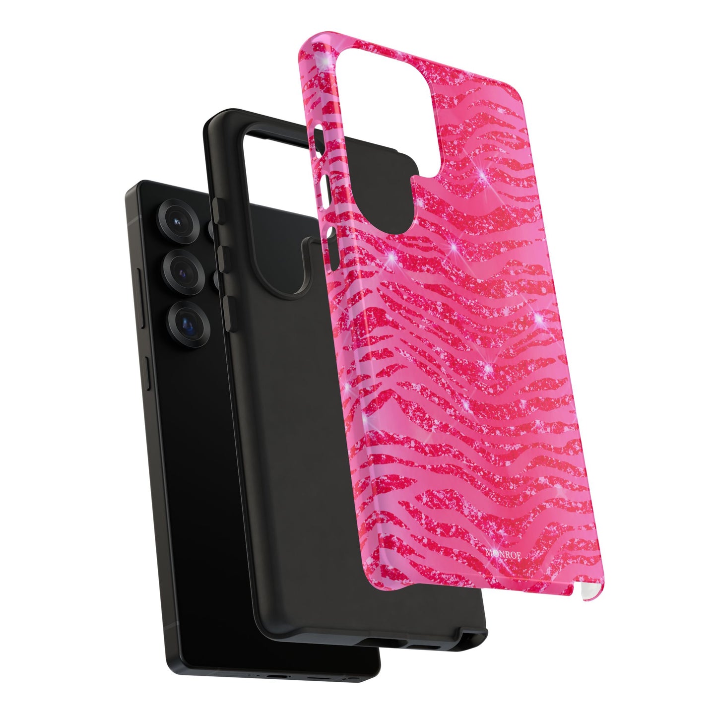 Pink Glitter Zebra Tough Case