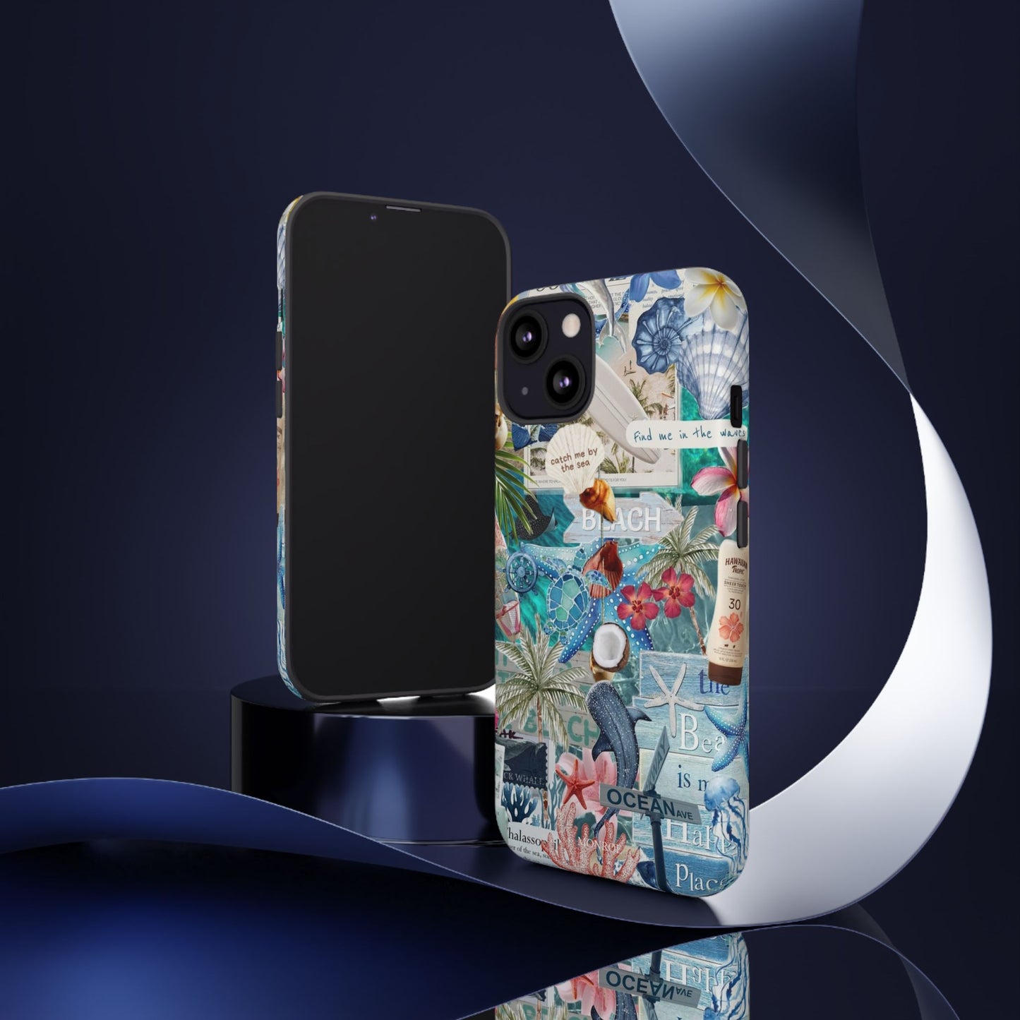 Tropical Beach Collage Tough Case