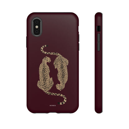 Burgundy Cheetah Tough Case