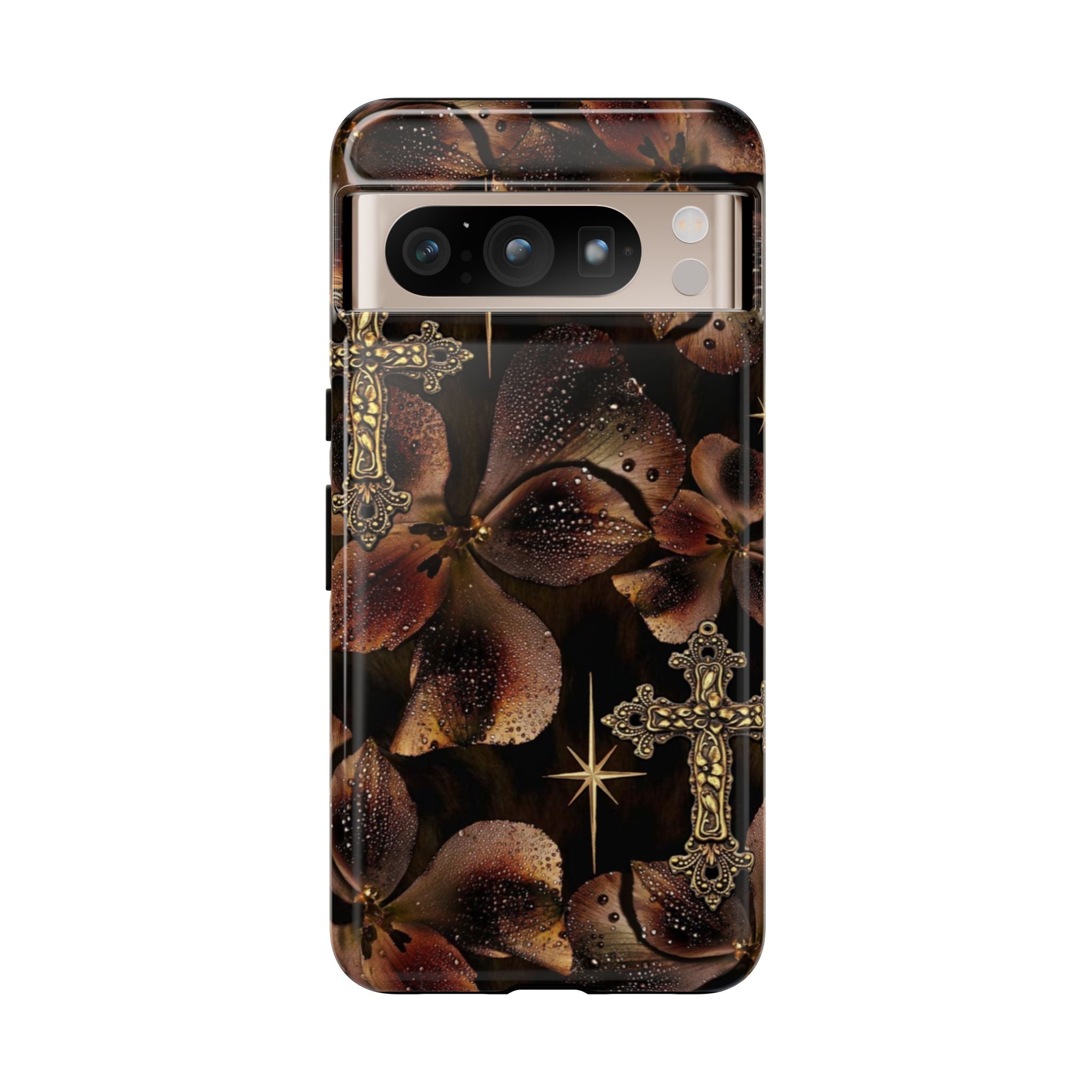 Floral Cross Pattern Tough Case