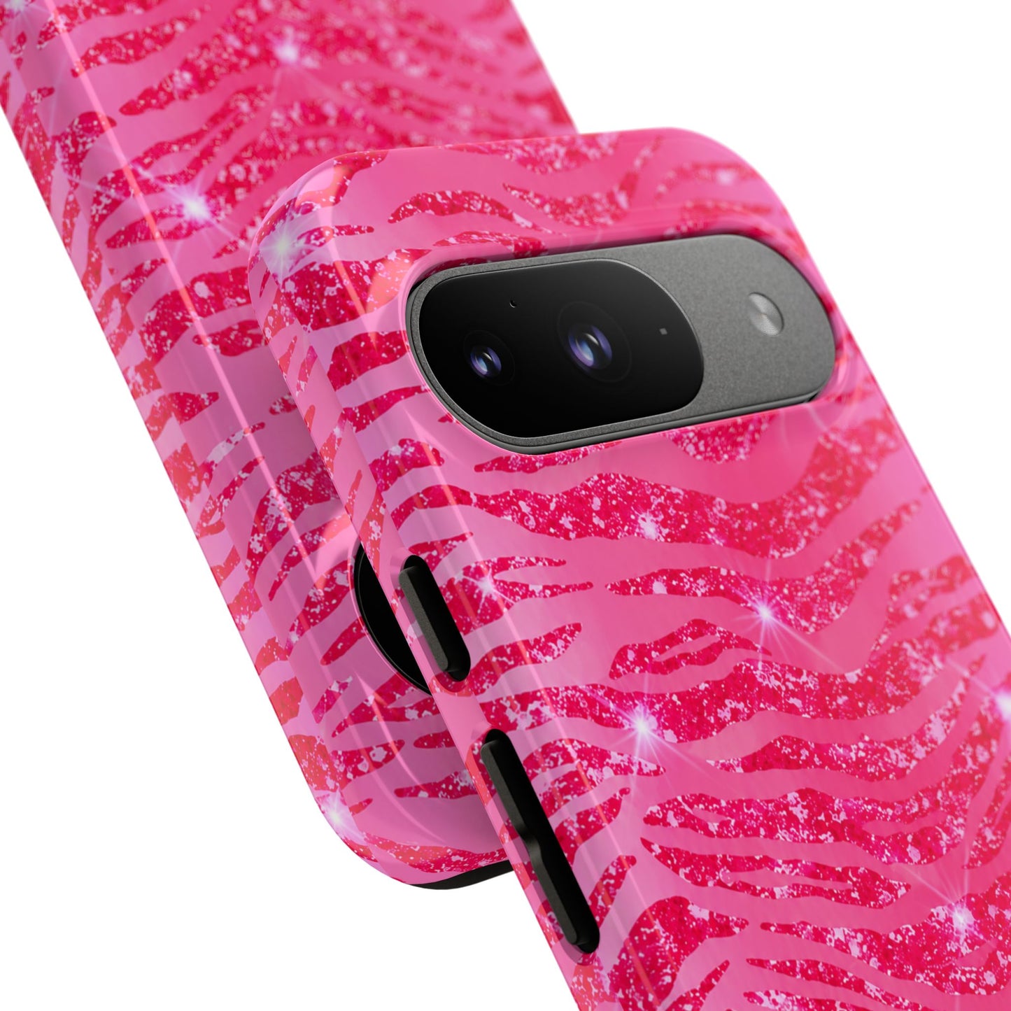 Pink Glitter Zebra Tough Case