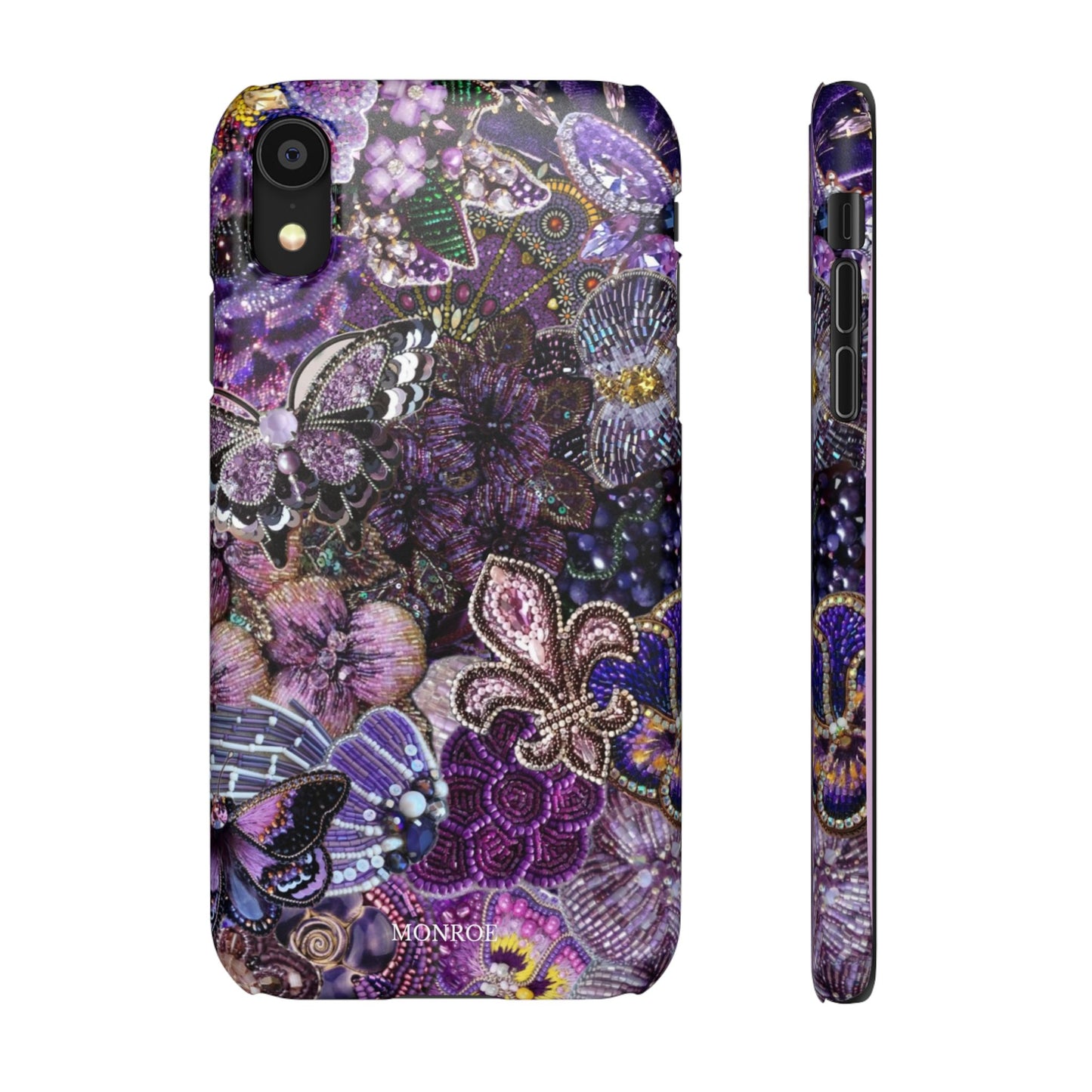 Purple Floral Butterfly Case