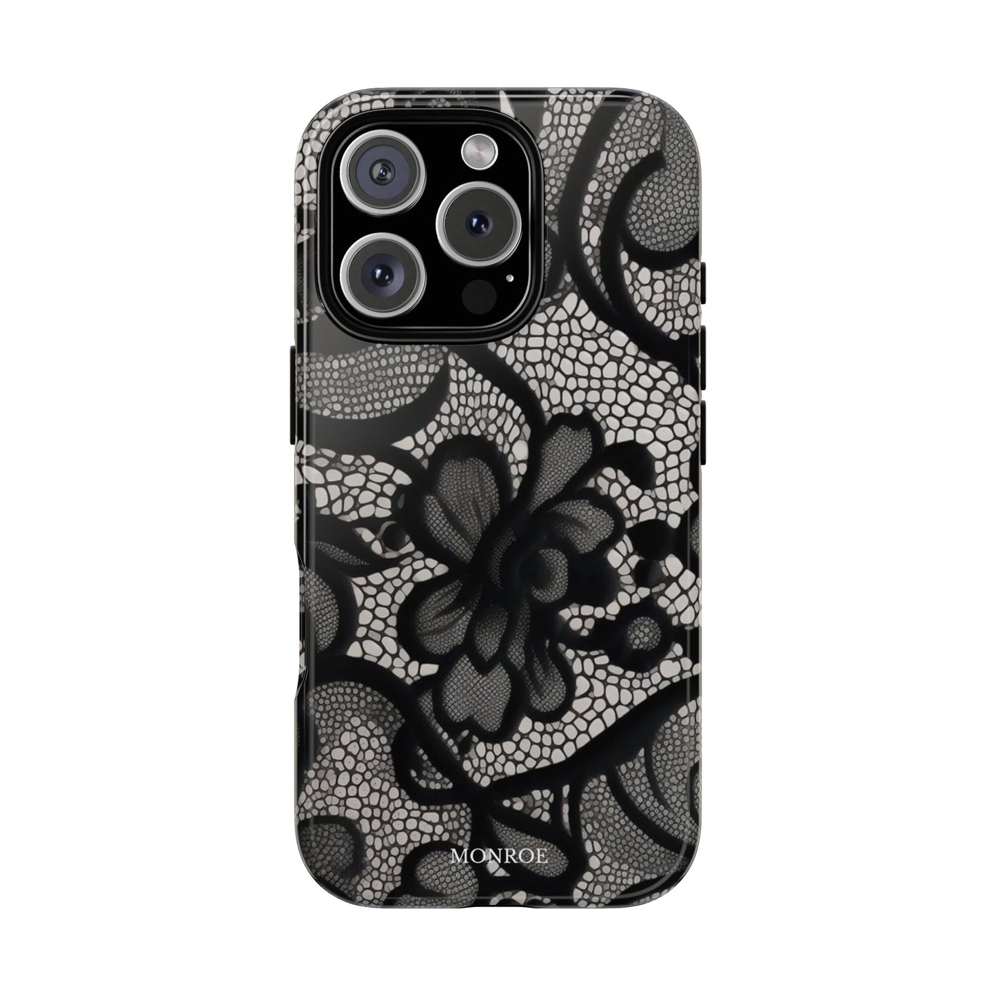 Black Floral Vintage Case