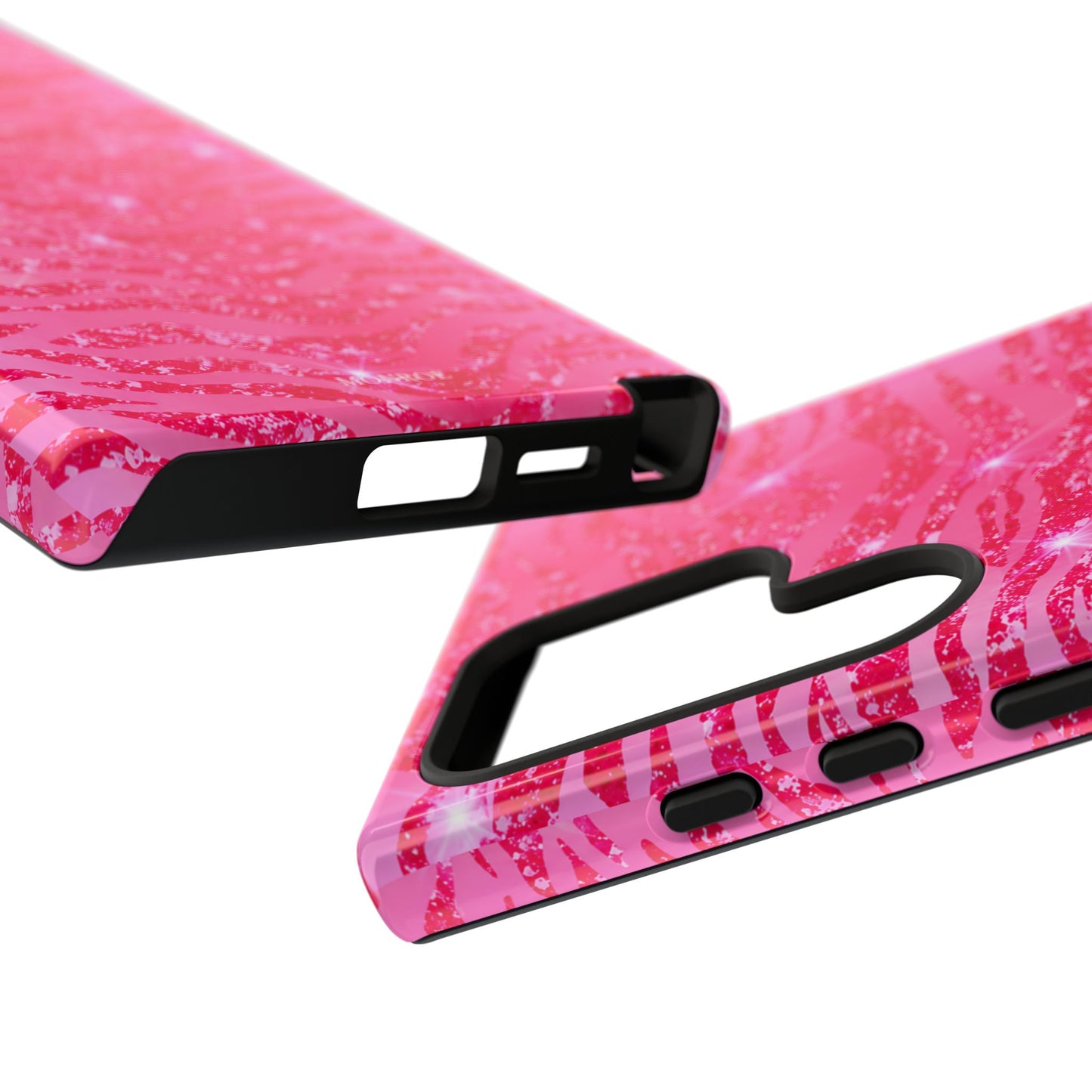 Pink Glitter Zebra Tough Case