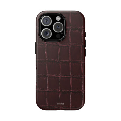 Burgundy Croc Tough Case