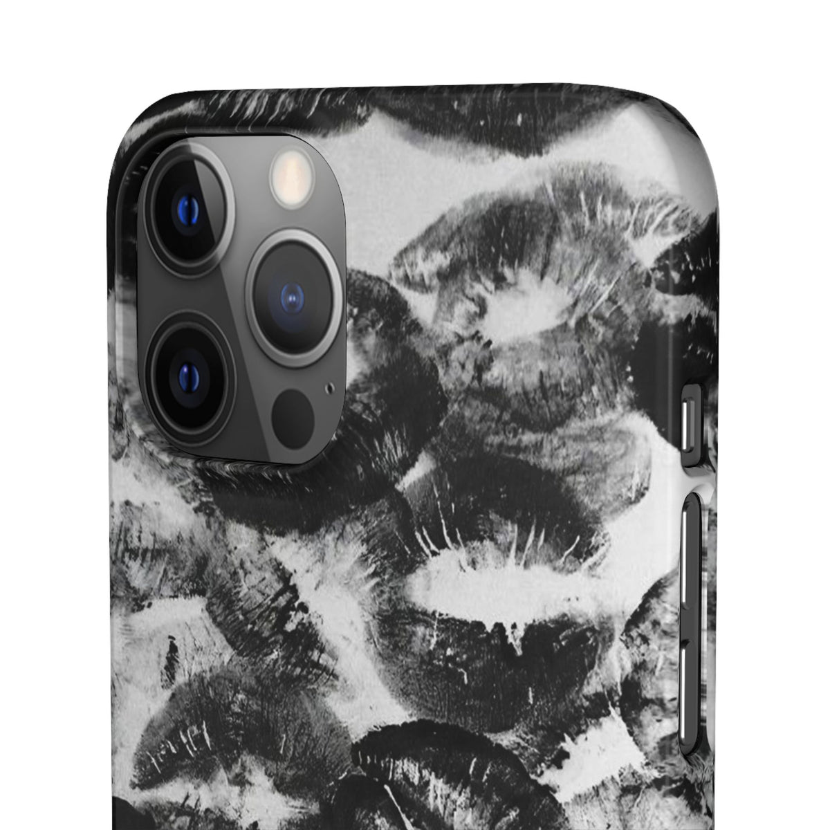 Black & White Kiss Print Case