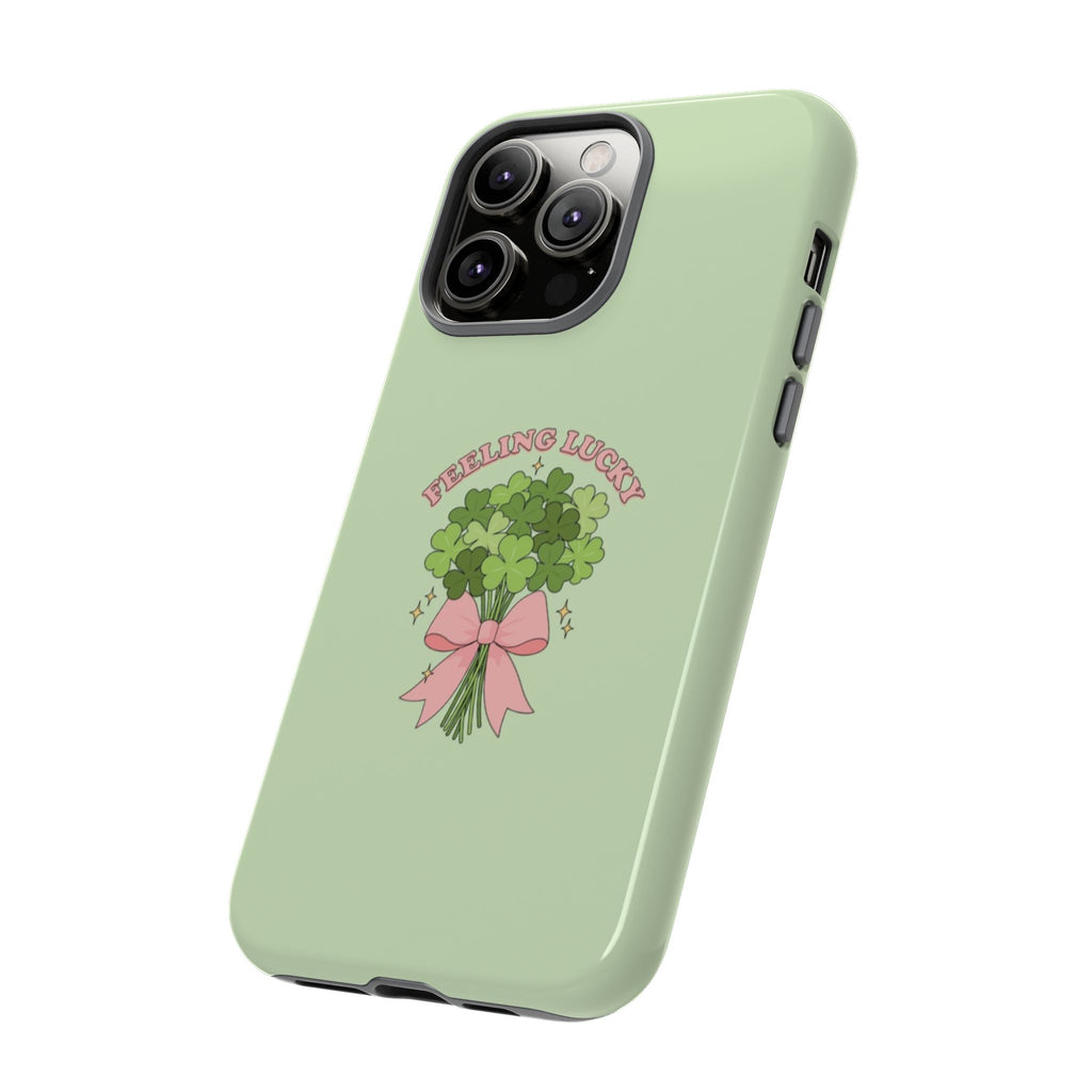 ‘Feeling Lucky' Clover Bouquet Tough Phone Case