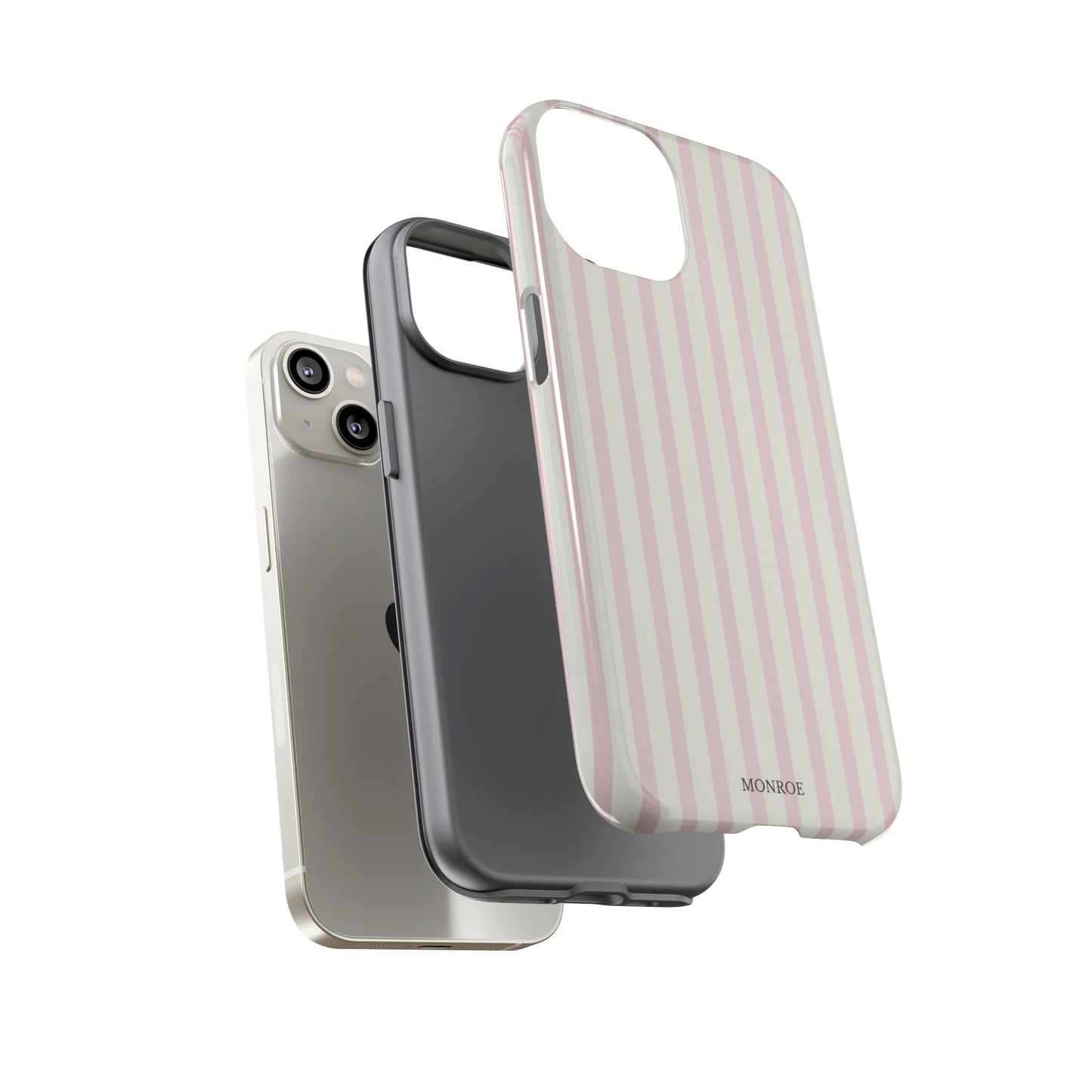 Light Pink Stripe Tough Phone Case