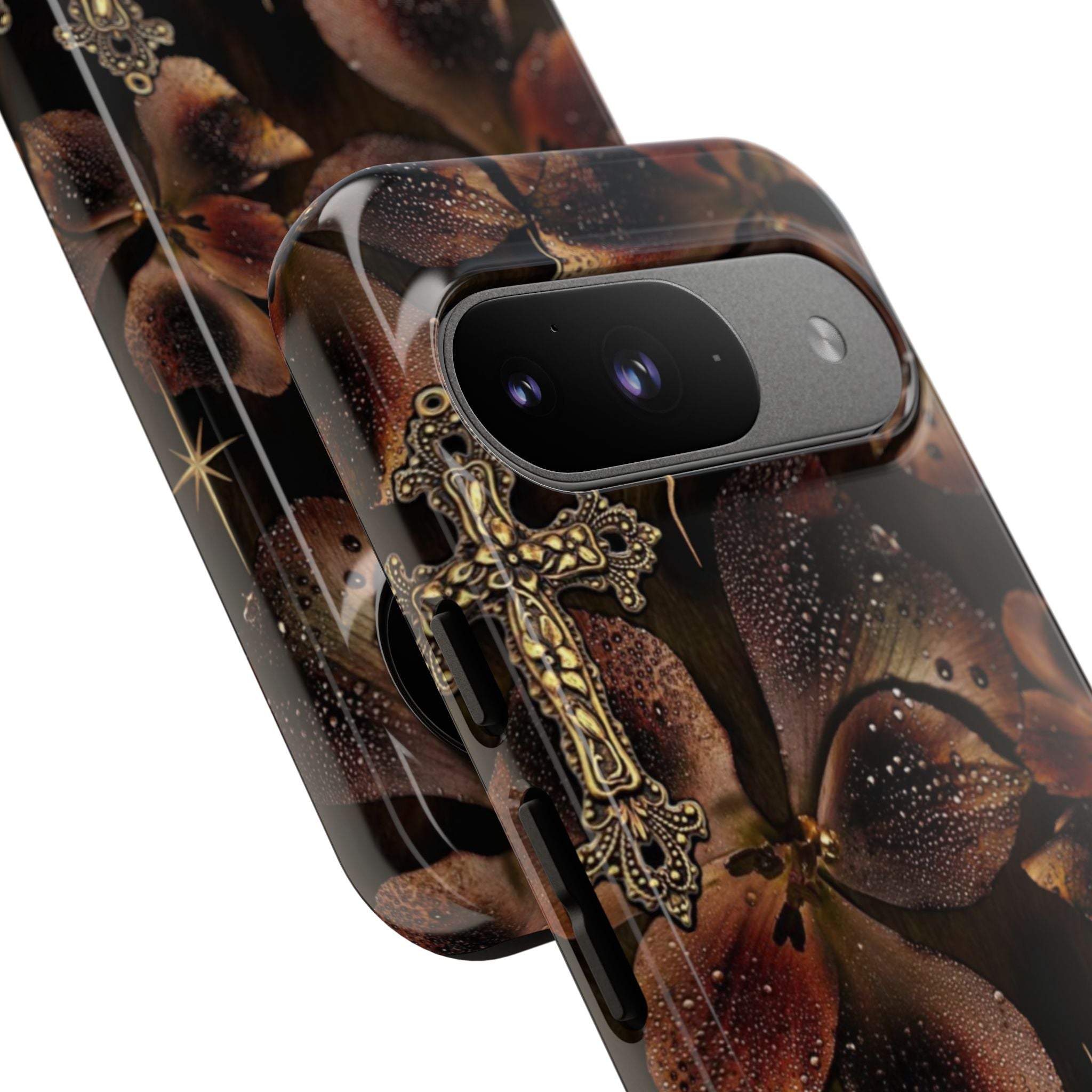 Floral Cross Pattern Tough Case