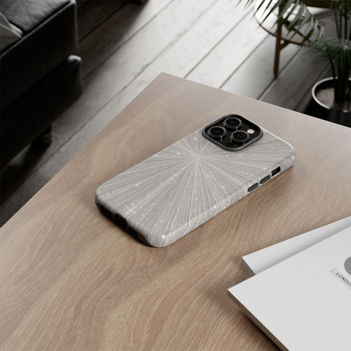 Sparkling Silver Burst Tough Case