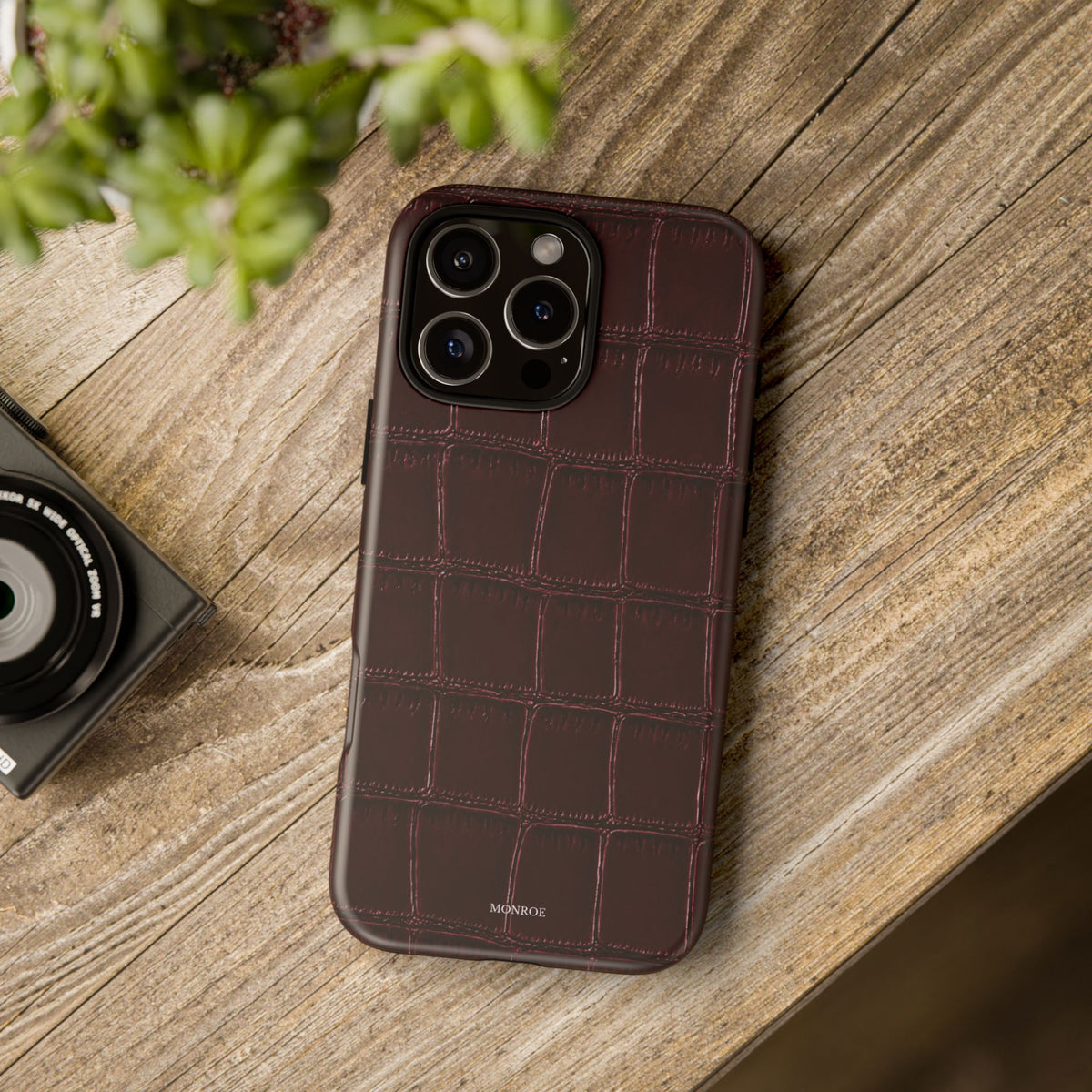 Burgundy Croc Tough Case