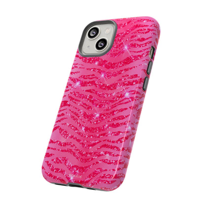 Pink Glitter Zebra Tough Case