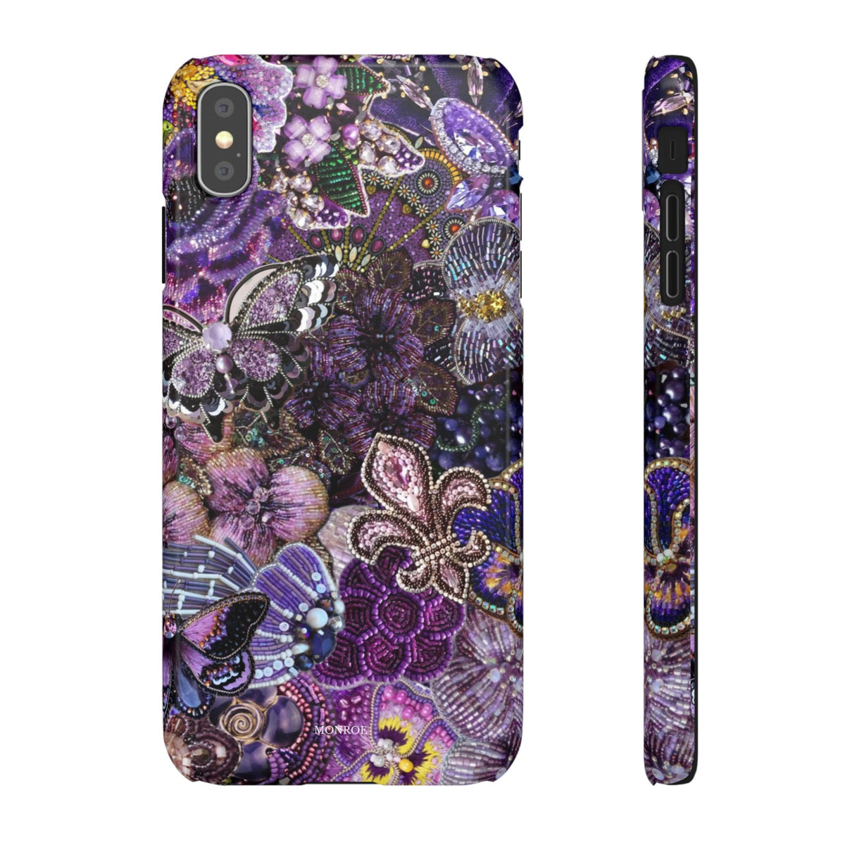 Purple Floral Butterfly Case