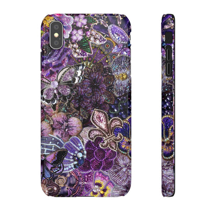 Purple Floral Butterfly Case