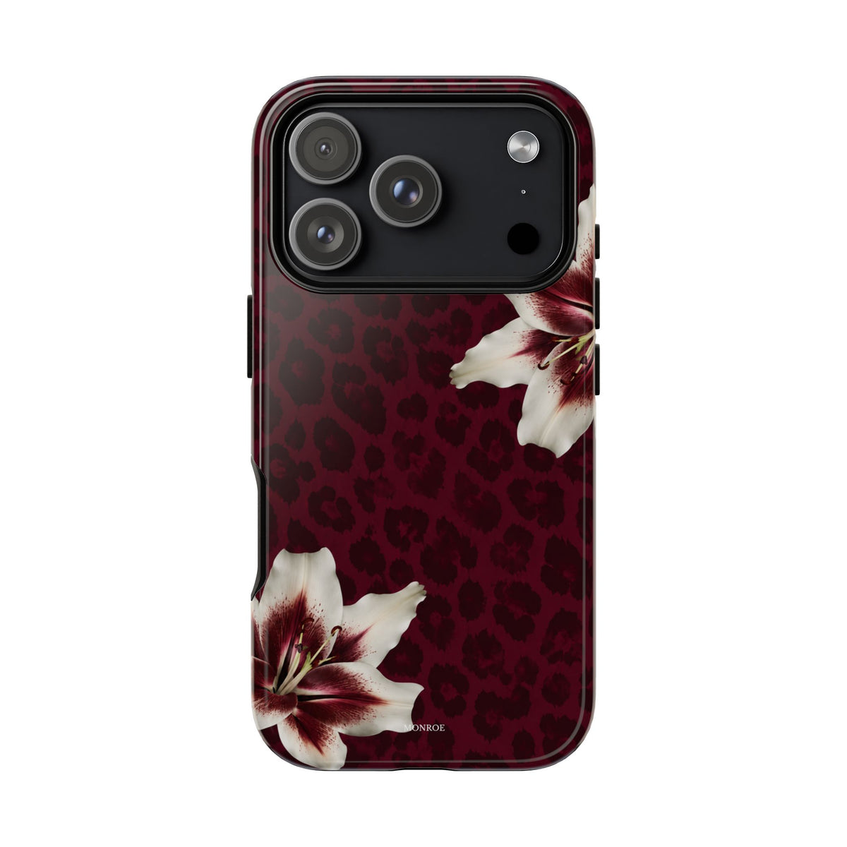Burgundy Lily Leopard Tough Case