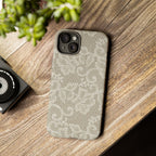 White Lace Pattern Tough Phone Case