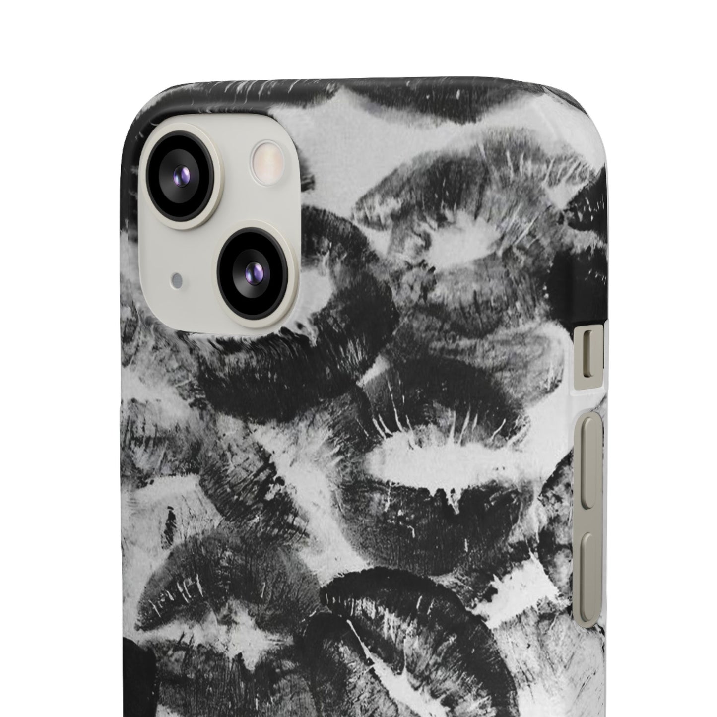 Black & White Kiss Print Case
