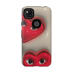 3D Hearts Phone Case