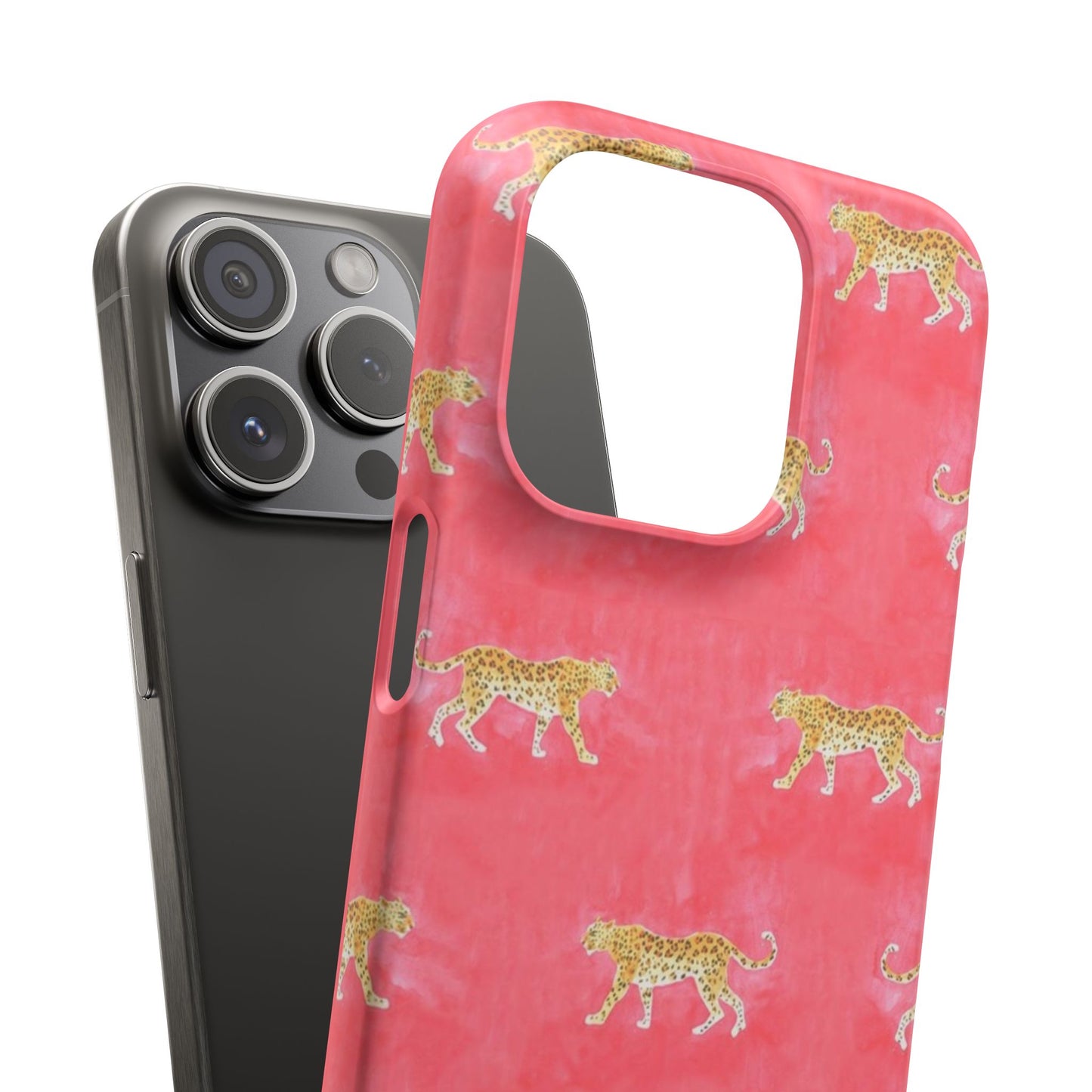 Pink Watercolor Leopard Case