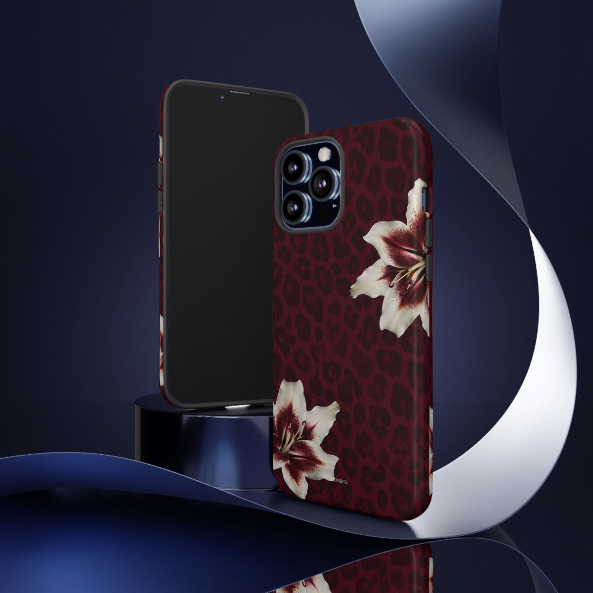 Burgundy Lily Leopard Tough Case