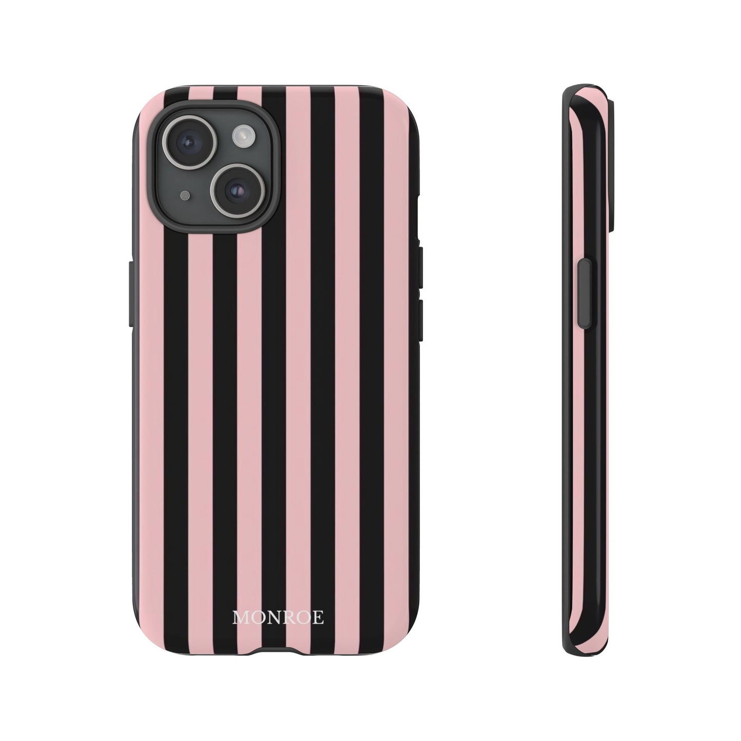 Striped Pink & Black Tough Case