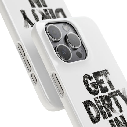 Get Dirty in Paris White Snap Case