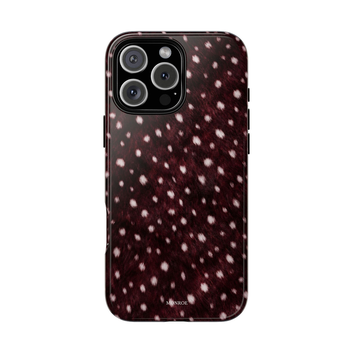 Burgundy Spotted Fur Tough Case
